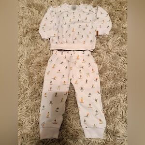 Ski Print Matching Set  - size 9-12 months